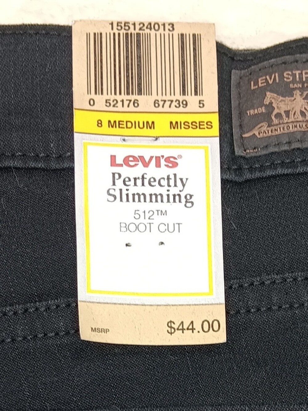 Levi's Perfectly Slimming 512 Boot Cut Jeans Black NWT - Picture 2 of 6